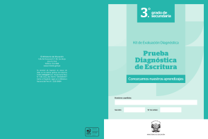 Prueba Diagnóstica de Escritura 3er Secundaria - MINEDU