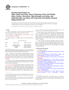 Steel Sheet & Strip Spec: A635/A635M - Heavy Thickness Coils