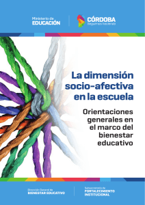 Dimensi&oacute;n Socio-afectiva en la Escuela: Orientaciones Generales