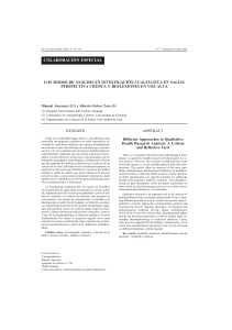 An&aacute;lisis Cualitativo en Salud: Perspectiva Cr&iacute;tica