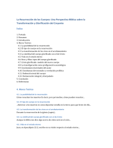 La Resurrecci&oacute;n de los Cuerpos: &Iacute;ndice B&iacute;blico