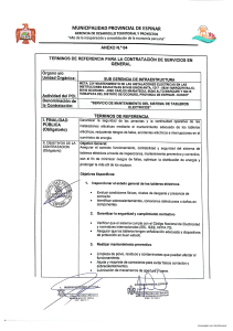 T&eacute;rminos de Referencia: Mantenimiento Tableros El&eacute;ctricos