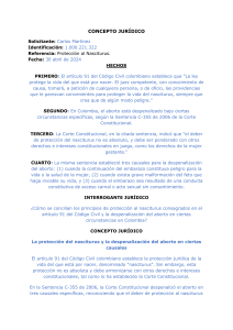Protecci&oacute;n del Nasciturus y Aborto en Colombia: An&aacute;lisis Jur&iacute;dico
