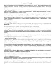 Funciones de un Soci&oacute;logo: Roles y Responsabilidades