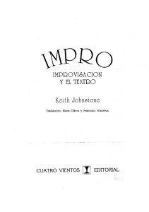 IMPRO: Improvisaci&oacute;n y el Teatro por Keith Johnstone