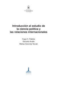 Introducción a las Ciencias Políticas y Relaciones Internacionales