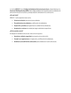 AWS D1.1: Código de Soldadura Estructural para Acero