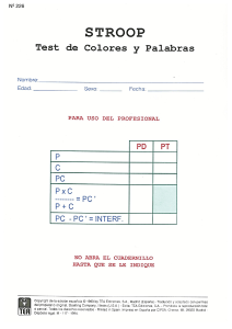 Test de Stroop: Evaluaci&oacute;n de Atenci&oacute;n y Control Inhibitorio