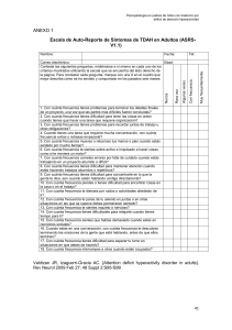 Escala ASRS: Autoevaluación de TDAH en Adultos