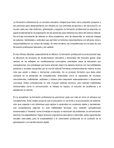 Formación Profesional y Educación Basada en Competencias