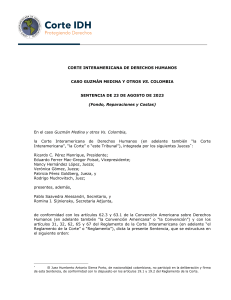 Sentencia Caso Guzm&aacute;n Medina vs. Colombia - CIDH