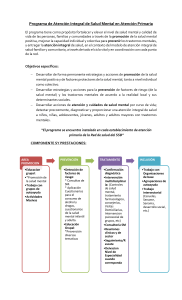 Programa de Salud Mental en Atención Primaria