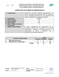 Elementos Dimensionales: Programa de Mecatr&oacute;nica