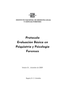 Protocolo Evaluaci&oacute;n Psiquiatr&iacute;a y Psicolog&iacute;a Forenses