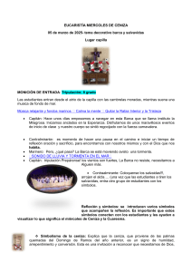 Eucaristía Miércoles de Ceniza: Guión Litúrgico para Estudiantes