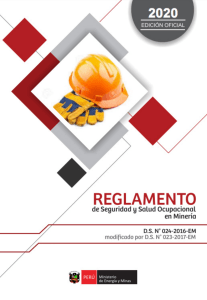 Reglamento de Seguridad y Salud Ocupacional en Miner&iacute;a