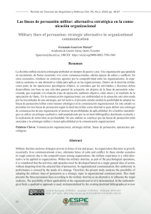L&iacute;neas de Persuasi&oacute;n Militar en Comunicaci&oacute;n Organizacional