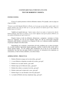 Test de Roberto y Rosita: Cuestionario para Entrevista Infantil