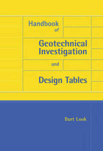 Geotechnical Investigation & Design Handbook