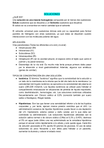 Soluciones: Tipos, Concentraciones y Diluciones