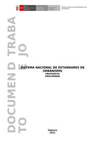 Sistema Nacional de Est&aacute;ndares de Urbanismo - Propuesta