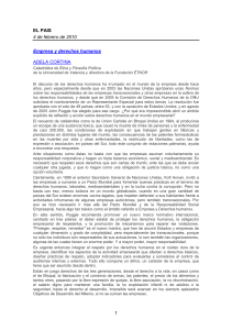 Empresa y Derechos Humanos: Responsabilidad Corporativa