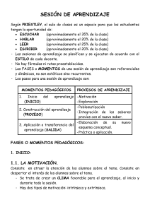 Sesión de Aprendizaje: Guía para Docentes