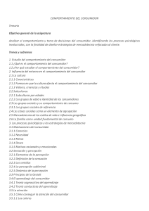 Comportamiento del Consumidor: Temario del Curso