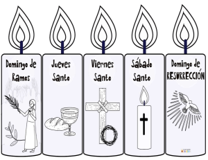 Semana Santa para colorear: Domingo de Ramos a Resurrecci&oacute;n