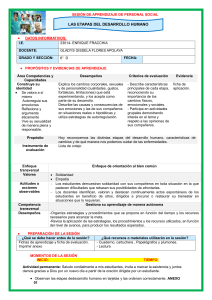 Plan de Lección: Etapas del Desarrollo Humano - 6° Grado