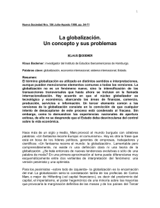 Globalizaci&oacute;n: Concepto y Problemas