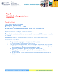 Proyecto: Estrategias de Lectura Comprensiva y R&uacute;brica