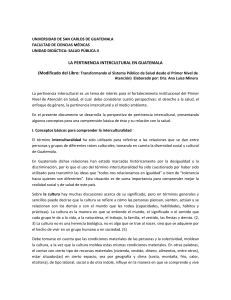 Pertinencia Intercultural en Salud P&uacute;blica en Guatemala