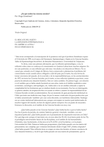 Ciencias Sociales en América Latina: Reflexión Epistemológica