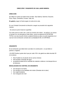 Dirección y Gradiente en Labores Mineras