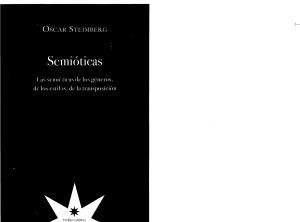 Semi&oacute;tica: G&eacute;neros, Estilos y Transposici&oacute;n - Oscar Steimberg