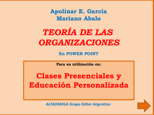 Teor&iacute;a de las Organizaciones: Presentaci&oacute;n en PowerPoint
