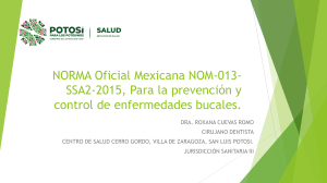 Norma oficial mexicana salud bucal-013