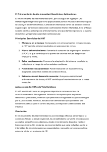HIIT: Beneficios y Aplicaciones del Entrenamiento de Alta Intensidad