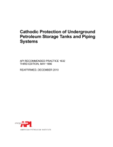 Cathodic Protection of Underground Tanks & Piping