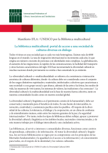 Manifiesto IFLA/UNESCO: Biblioteca Multicultural