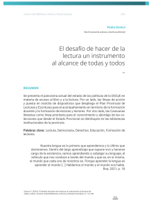 Lectura y Educaci&oacute;n en Bibliotecas Escolares: Un An&aacute;lisis