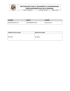 Metodolog&iacute;a Seguimiento Enfermedades Cr&oacute;nico-Degenerativas
