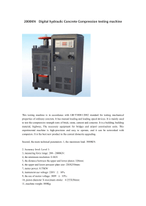 Concrete Compression Testing Machine Manual