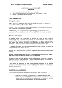Role Playing: La Comunicación - Administración II