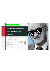 Bandura: Teoría del Aprendizaje Social - Psicología