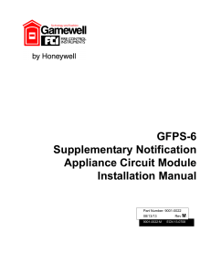 GFPS-6 Installation Manual: Notification Appliance Circuit Module