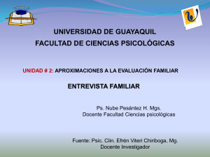 T&eacute;cnicas de Entrevista Familiar: Una Presentaci&oacute;n de Psicolog&iacute;a