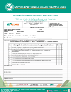 Encuesta de Satisfacción de Curso, Taller o Diplomado