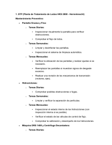 Manual de Mantenimiento: STP, WTP y Sistemas de Túneles